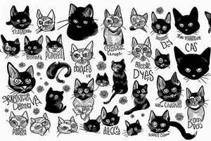 Cats dogs tattoo idea