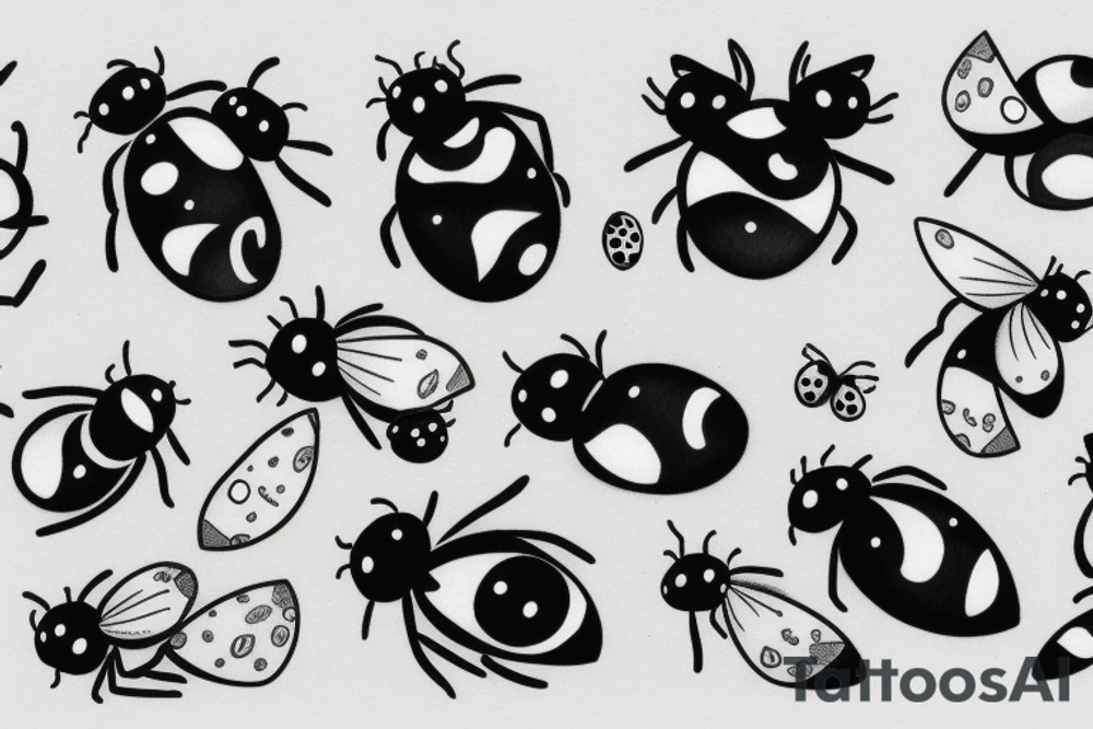 Cats lady bug tattoo idea