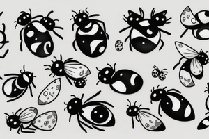 Cats lady bug tattoo idea