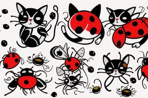 Cats lady bug tattoo idea