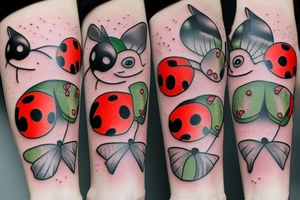 Cats lady bug tattoo idea