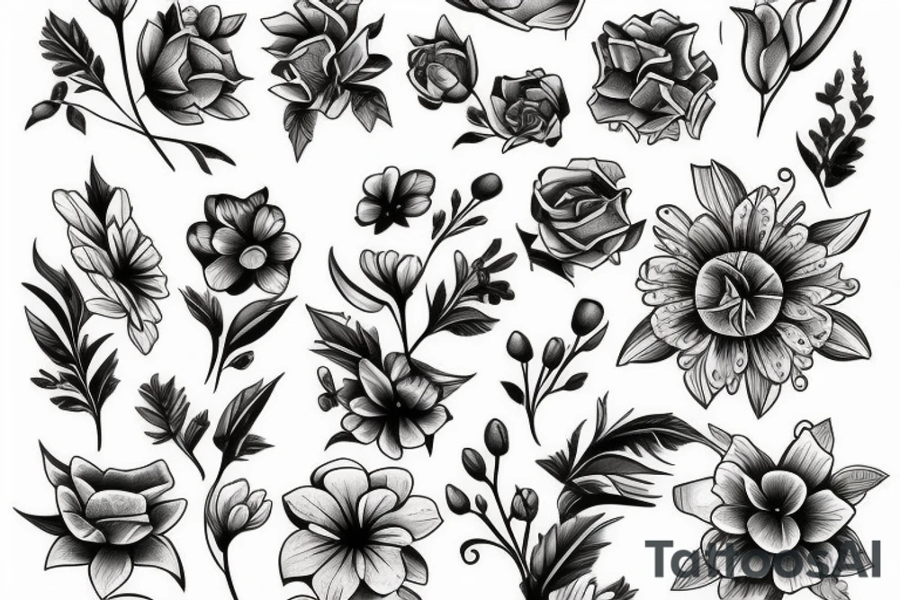 Flowers tattoo idea