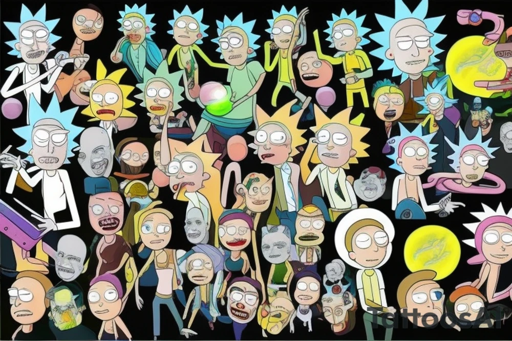 Rick and morty tattoo idea