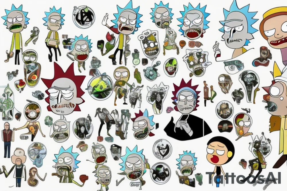 Rick and morty tattoo idea