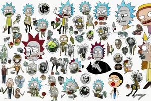 Rick and morty tattoo idea