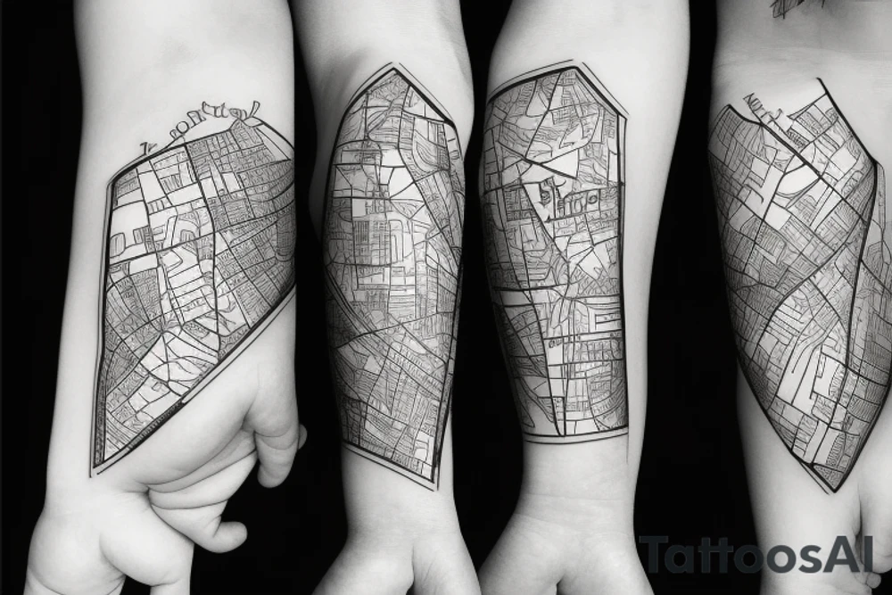 Forrest map tattoo idea