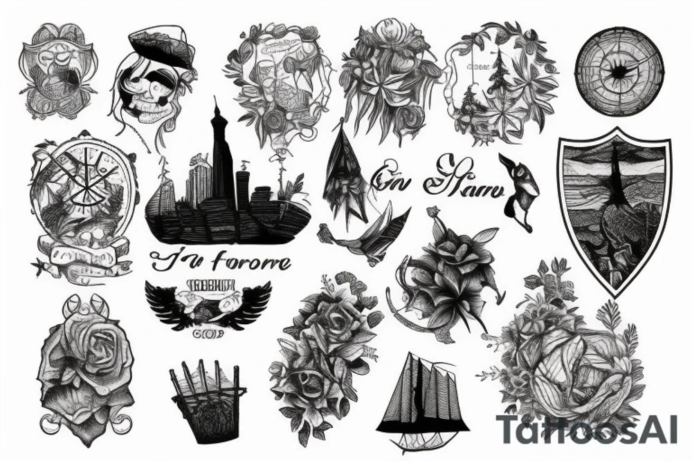 Forrest map tattoo idea