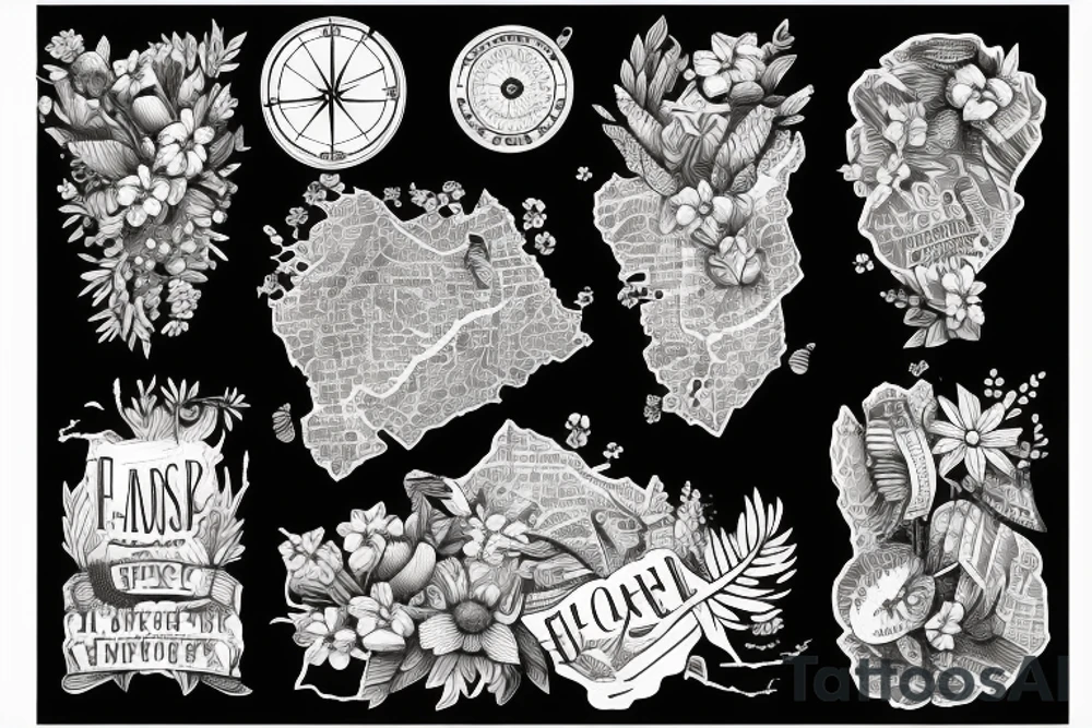 Forrest map tattoo idea