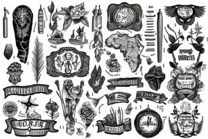 Old map with Forrest tattoo idea