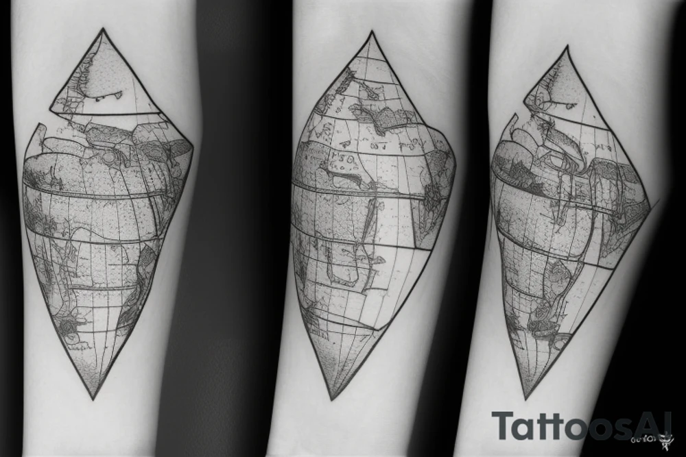 Old map with Forrest tattoo idea