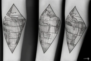 Old map with Forrest tattoo idea
