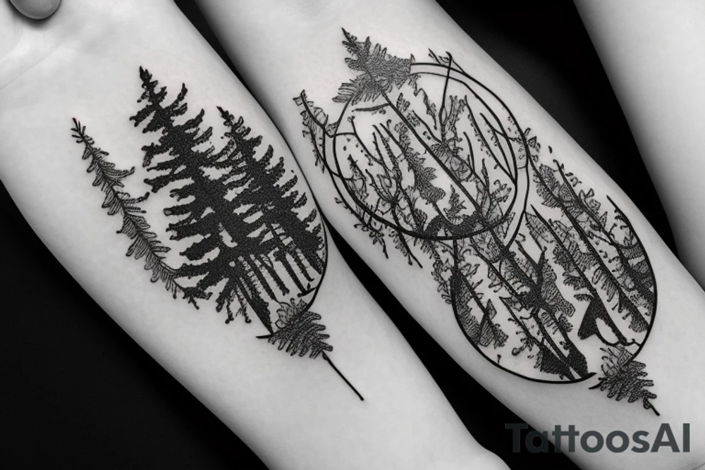 Being lost in a forrest tattoo idea