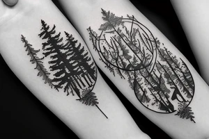 Being lost in a forrest tattoo idea