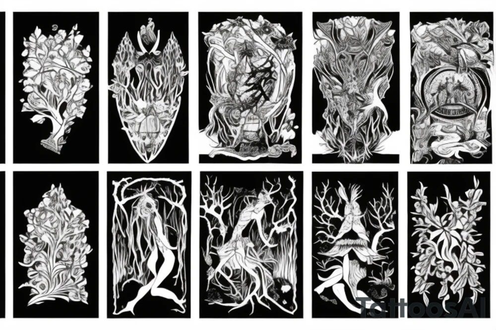 Large Forrest with a daunting figure tattoo idea