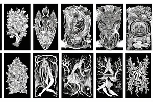 Large Forrest with a daunting figure tattoo idea
