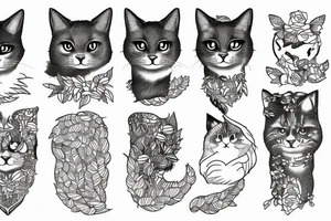 Forest cat tattoo idea