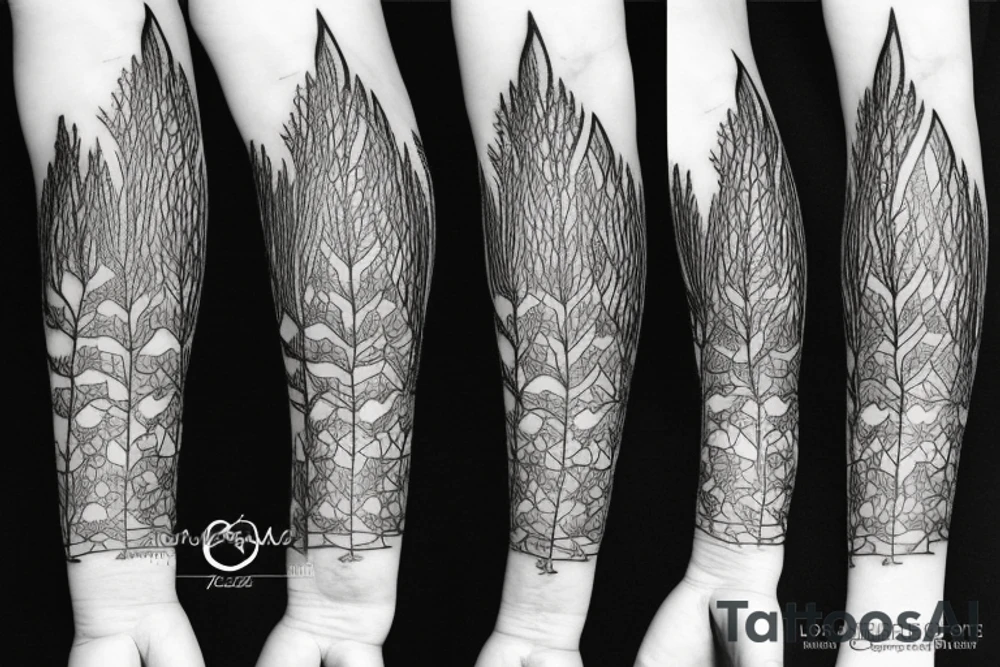 Lost in trees tattoo idea