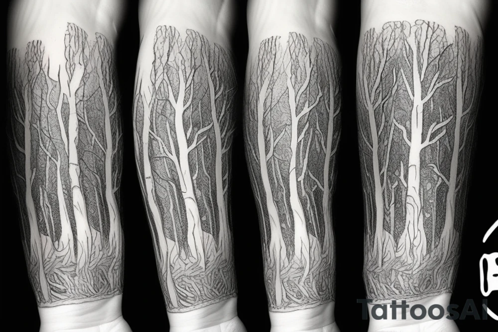 Lost in trees tattoo idea