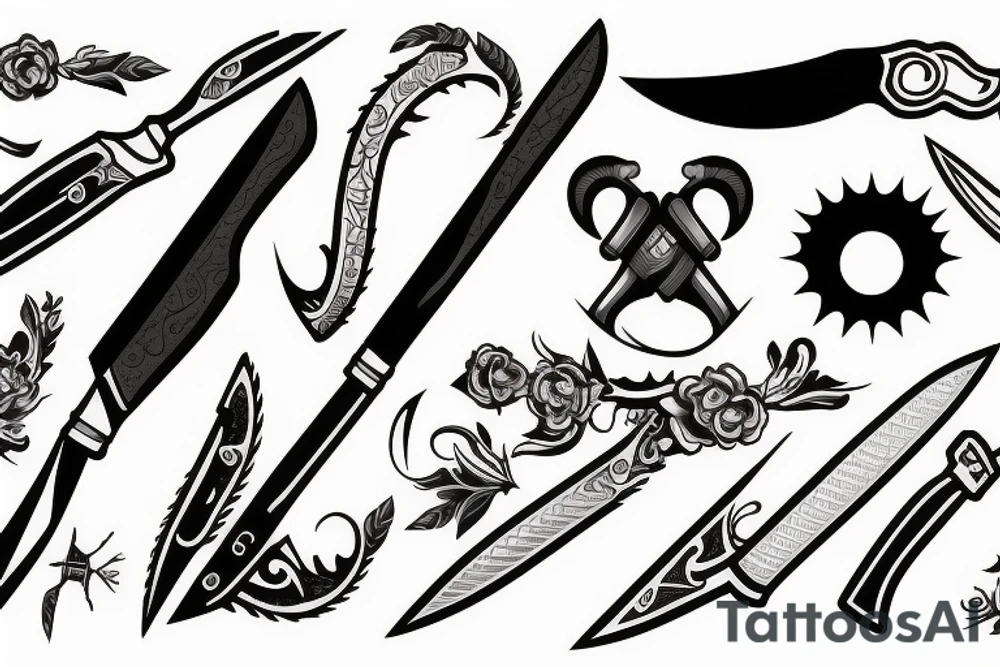 knife Old school tattoo idea