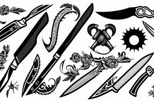 knife Old school tattoo idea