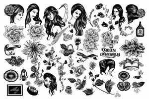 Old school traditional girl tattoo idea