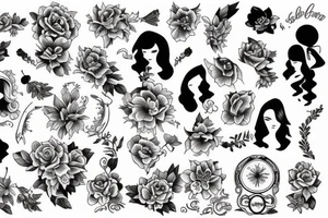 Old school traditional girl tattoo idea