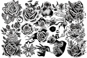Old school traditional girl tattoo idea