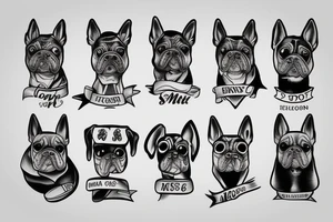 Old school traditional dog tattoo idea