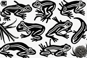 Old school traditional frog tattoo idea