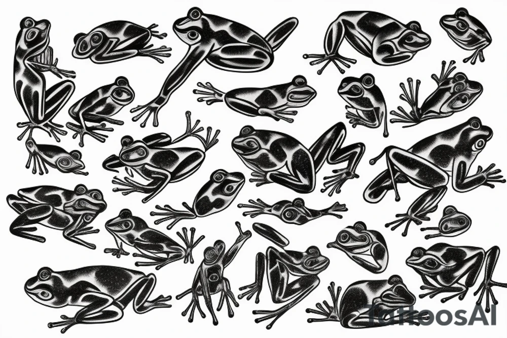 Old school traditional frog tattoo idea