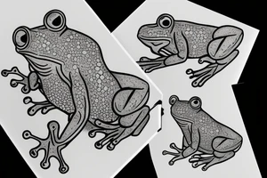 Old school traditional frog tattoo idea