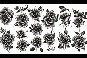 Old school traditional rose tattoo idea