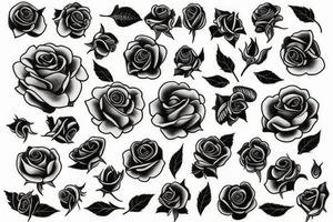 Old school traditional rose tattoo idea