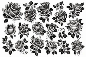 Old school traditional rose tattoo idea