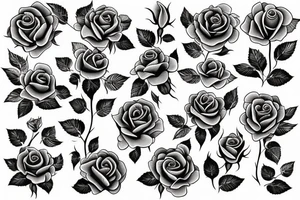 Old school traditional rose tattoo idea
