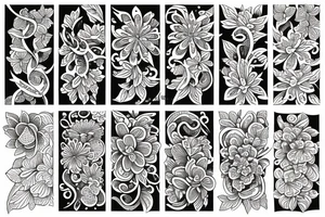 ornamental flower tattoo idea