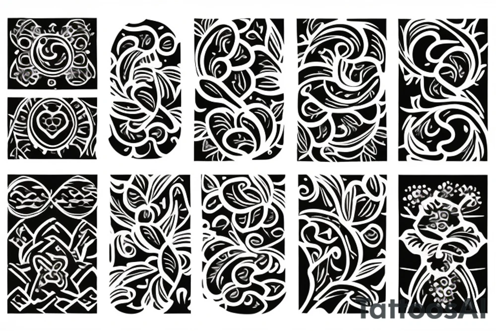 ornamental flower ethnic tattoo idea