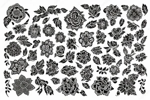 ornamental flower ethnic tattoo idea