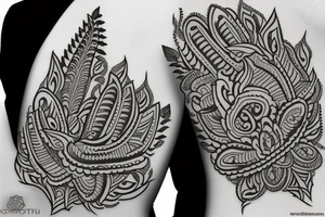 ornamental flower indian pattern tattoo idea