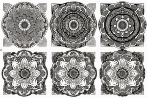 ornamental flower indian pattern tattoo idea