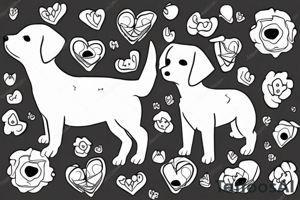 small white dog with a bow tattoo idea