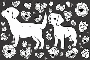 small white dog with a bow tattoo idea