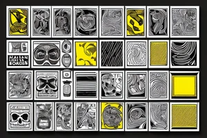 yellow lines on black road tattoo idea