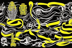 yellow lines on black road tattoo idea