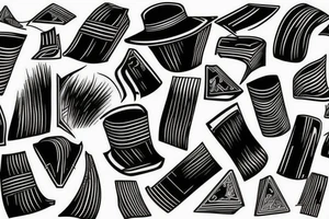 yellow lines on black road tattoo idea