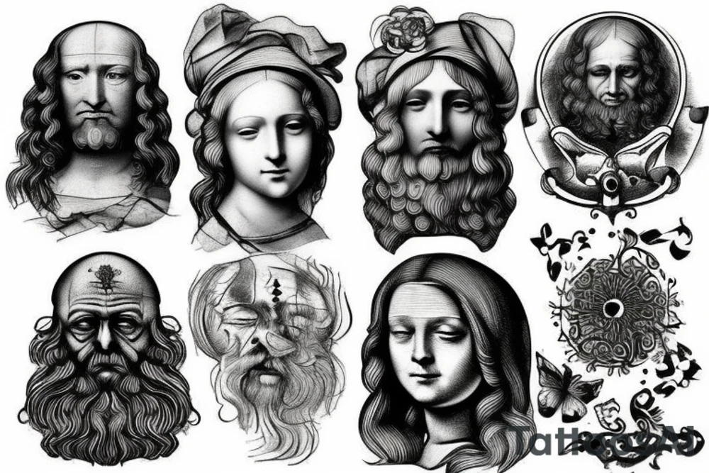 leonardo da Vinci tattoo idea