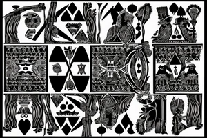 Queen of spades symbol, with floral motives tattoo idea