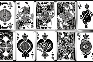 Queen of spades symbol, with floral motives tattoo idea