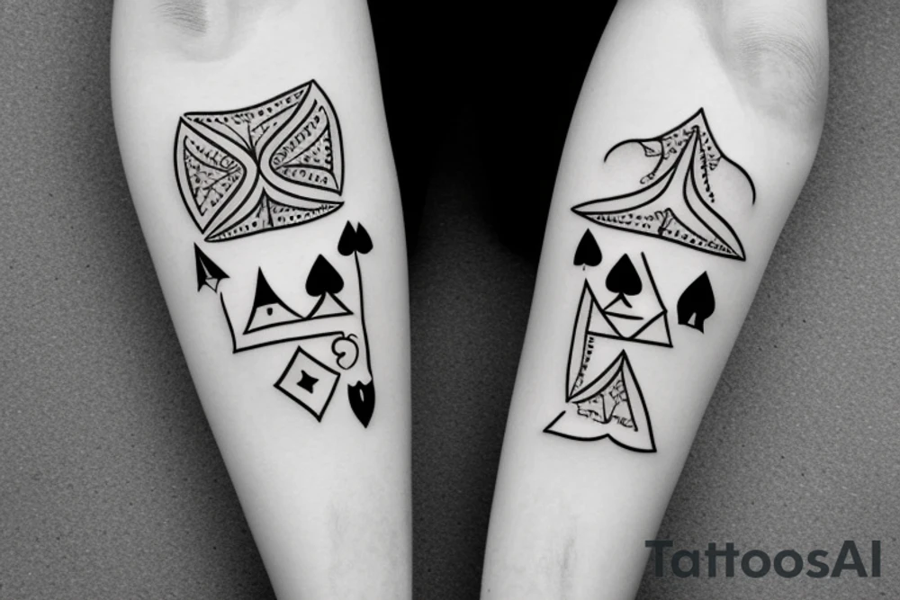 spades symbol, snowbunny tattoo idea