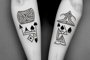 spades symbol, snowbunny tattoo idea